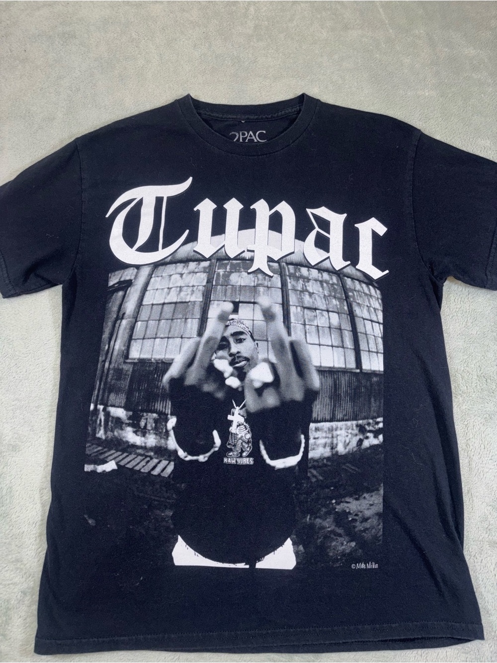 2Pac Tupac Shakur Graphic Tee Black Medium